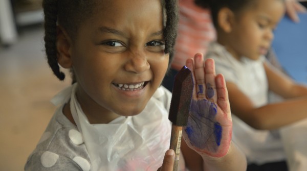 Preschoolers & Parents • Puffy Paint Clouds