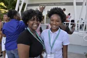 Students Shanique Frater and Rhiana Williams