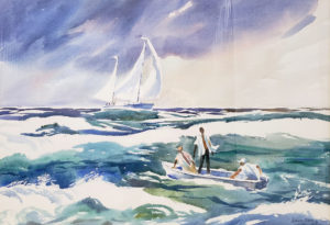 Joanne Sibley - Sail Boat and Fishermen, 1988