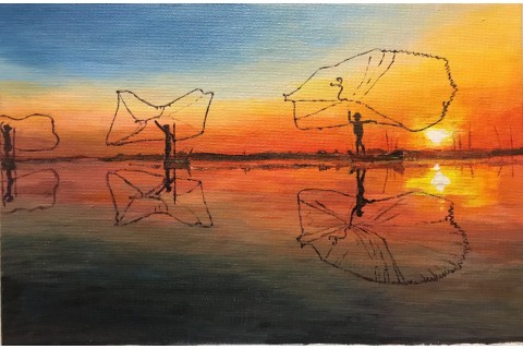 Fishermen at Sunset